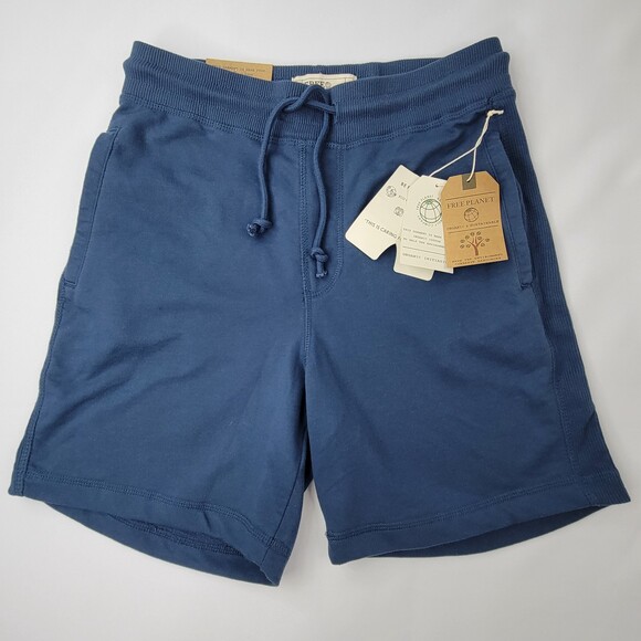 Free Planet Organic Knit Terry Shorts Evening Sea XS NWT - Picture 1 of 5